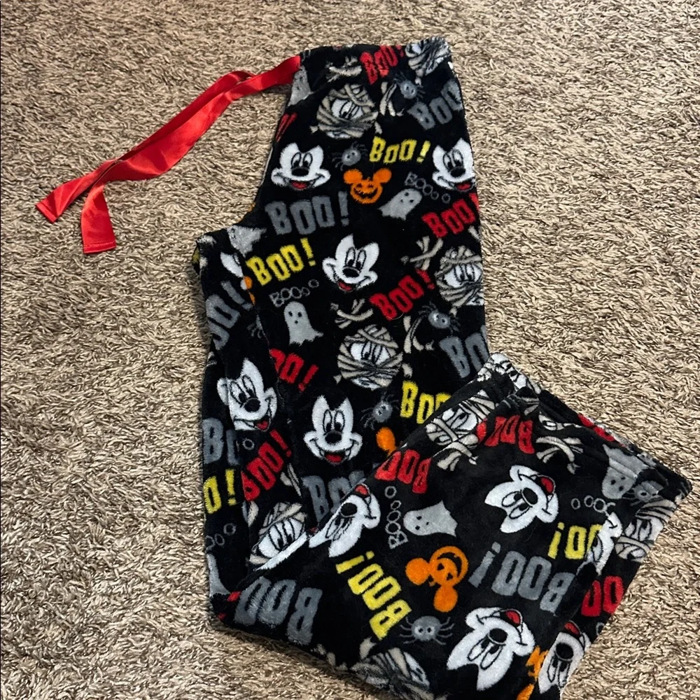 Disney Black plush fleece  Halloween drawstring pajama pants 5 - Picture 2 of 4